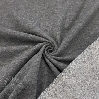 Geruwde sweaterstof grey melange