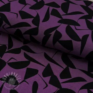Viscose POPLIN STRETCH Abstract purple