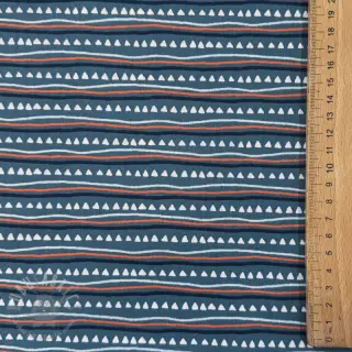 Katoenen stof Construction vehicles blue shadow ORGANIC