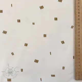 Geruwde sweaterstof SOFT Stripes ecru