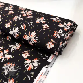 Viscose LUREX Flowers black