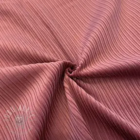 Ribfluweel STRIPE dark rose
