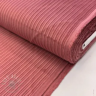 Ribfluweel STRIPE dark rose