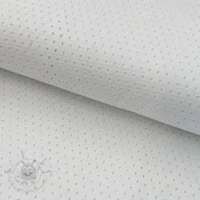 Katoenen stof STRETCH EYELET white