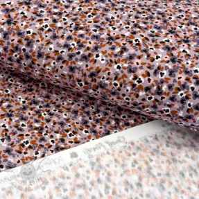 Geruwde sweaterstof SOFT Small flowers lilac