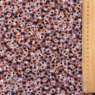 Geruwde sweaterstof SOFT Small flowers lilac