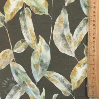 Decoratiestof Leaves army green digital print