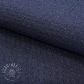 Sweaterstof Embossed indigo melange