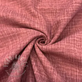 Dubbelgaas/mousseline STONE WASHED light rose
