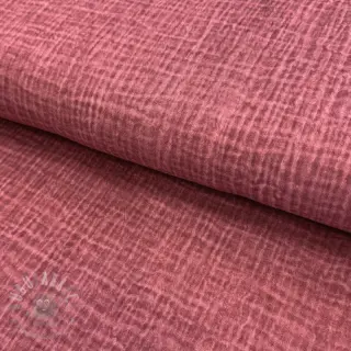 Dubbelgaas/mousseline STONE WASHED light rose