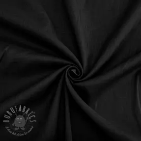 Katoenen stof VOILE black
