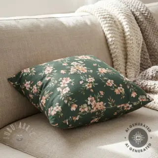 Decoratiestof premium Soft painted blossom army digital print