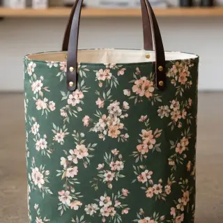 Decoratiestof premium Soft painted blossom army digital print