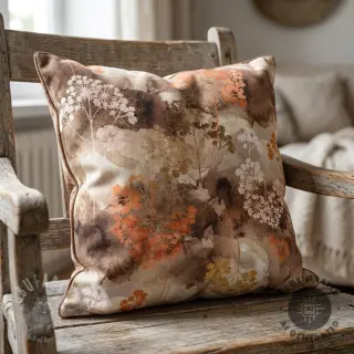 Decoratiestof Flowers toffee digital print