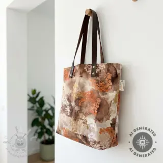 Decoratiestof Flowers toffee digital print