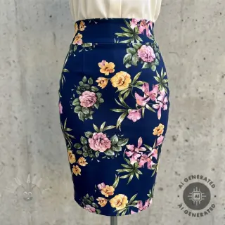 Gala- en damesstoffen SOFT SKIN navy