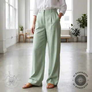 TENCEL met linnen mint