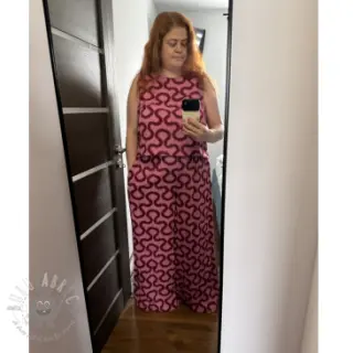 Viscose STRETCH Abstract pink