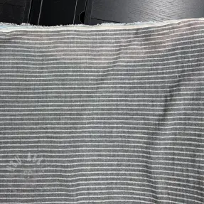 Dubbelgaas/mousseline YARN DYED Stripes grey 2nd class