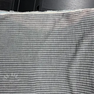 Dubbelgaas/mousseline YARN DYED Stripes grey 2nd class