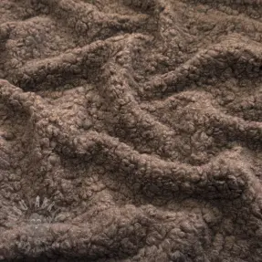Mantelstof TEDDY BOUCLÉ dark brown