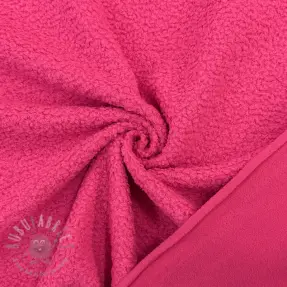 Fleece TEDDY DOUBLE SIDED pink neon