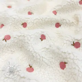 Mantelstof TEDDY JACQUARD EMBROIDERY Patches
