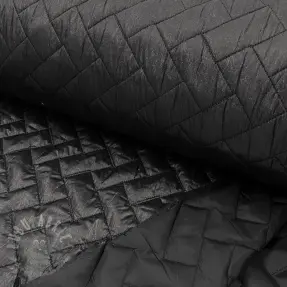 Gewatteerde stof Stepped foil black