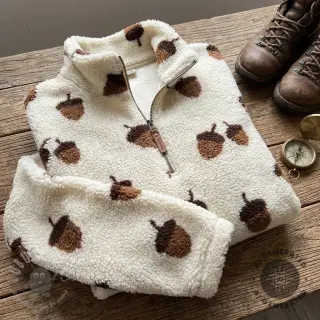 Mantelstof TEDDY JACQUARD Acorns