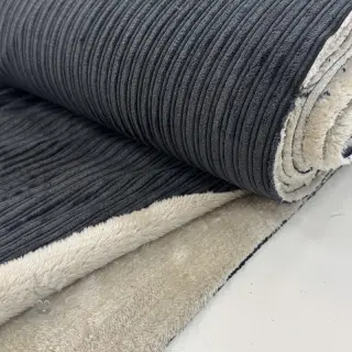 Ribfluweel Cofur fleece black