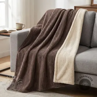 Ribfluweel Cofur fleece dark brown