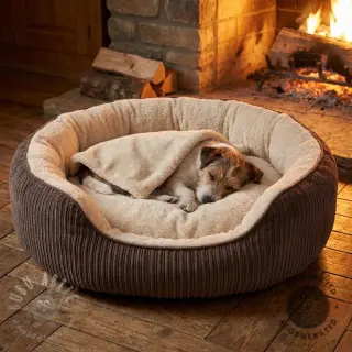 Ribfluweel Cofur fleece dark brown