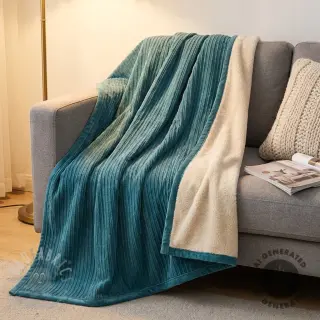 Ribfluweel Cofur fleece petrol