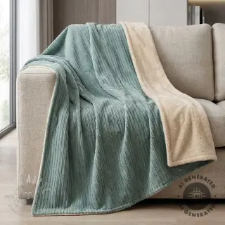 Ribfluweel Cofur fleece mint
