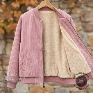 Ribfluweel Cofur fleece rose