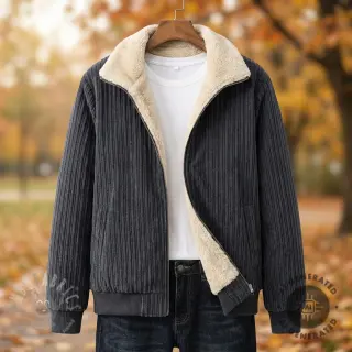 Ribfluweel Cofur fleece black