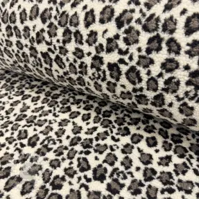 Mantelstof TEDDY JACQUARD Animal skin brown