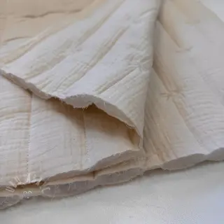 Dubbelgaas/mousseline STEPPED Bows natural