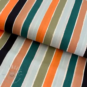 Katoenen stof Garden stripe multi