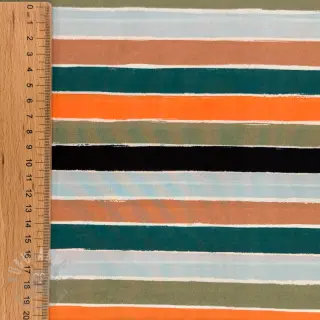 Katoenen stof Garden stripe multi
