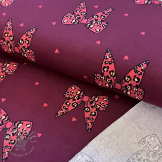 Sweaterstof Animal skin bows design B