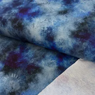 Sweaterstof TIE-DYE blue digital print