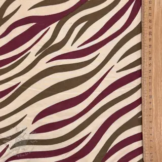 Geruwde sweaterstof Animal skin burgundy SIMPLY NATURAL