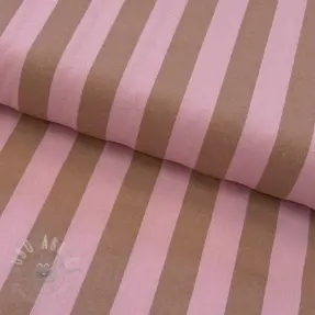 Katoenen stof YARN DYED NOVA Stripe light pink