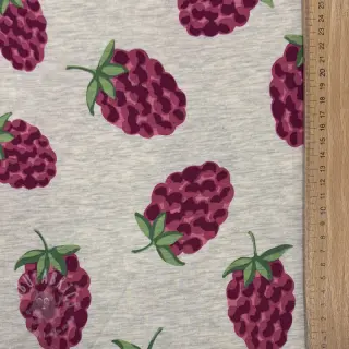 Tricot Raspberries ecru melange