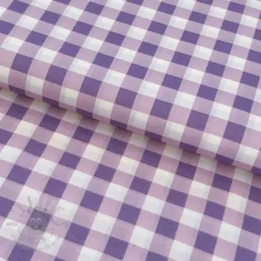 Katoenen stof MATCHA and CHECKS lilac
