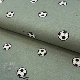 Tricot Soccerballs green melange