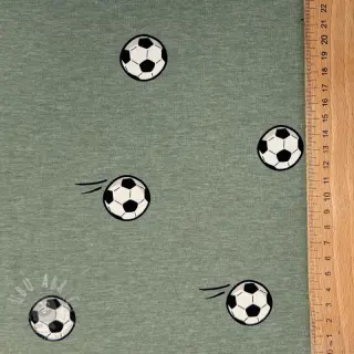 Tricot Soccerballs green melange