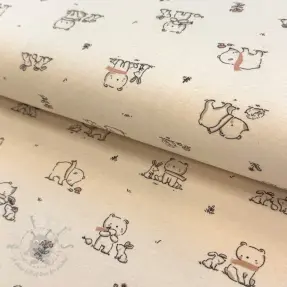 Tricot Forest animals digital print ORGANIC