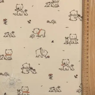 Tricot Forest animals digital print ORGANIC